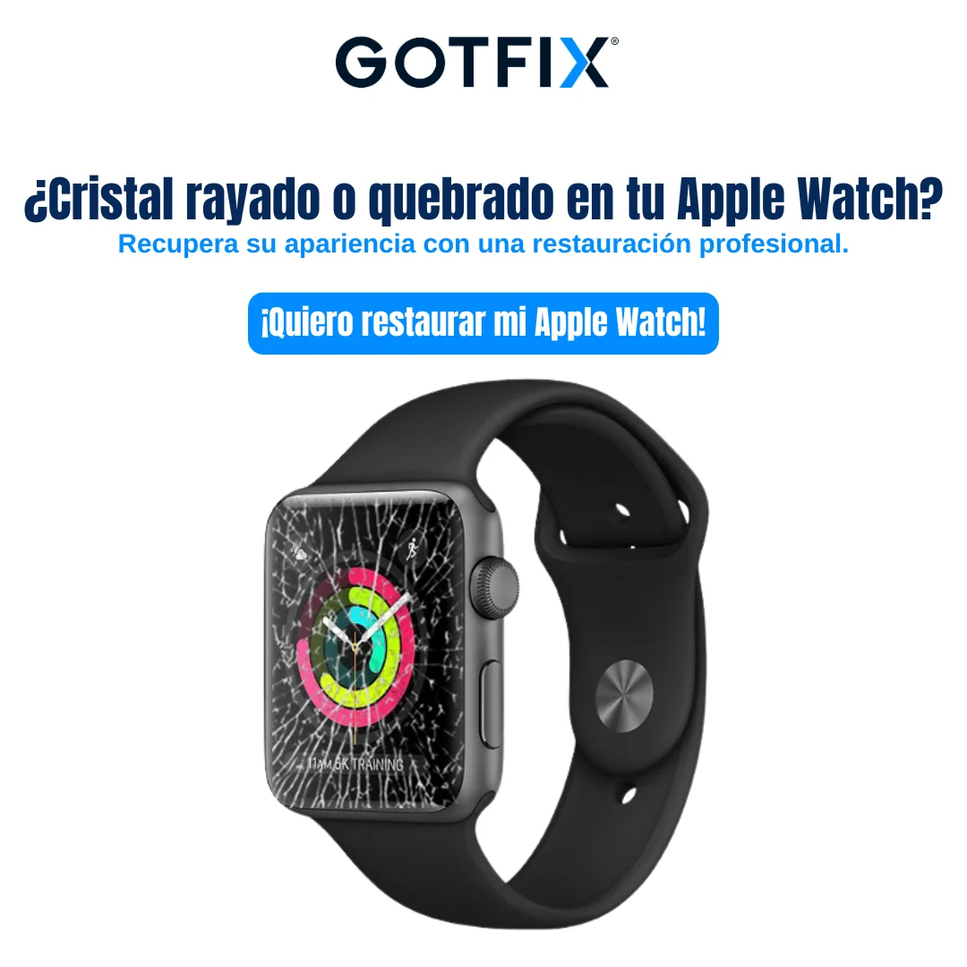 Cristal rayado o quebrado en tu Apple Watch
